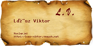 Lősz Viktor névjegykártya